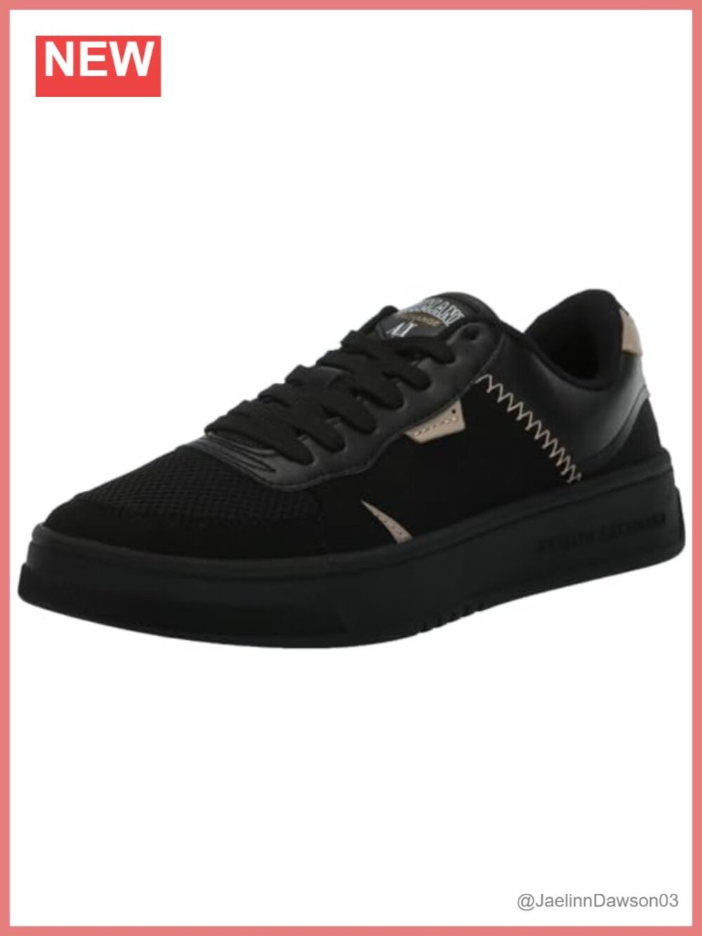 Armani Exchange Low Top Mesh Lace Up Fashion Sneakers